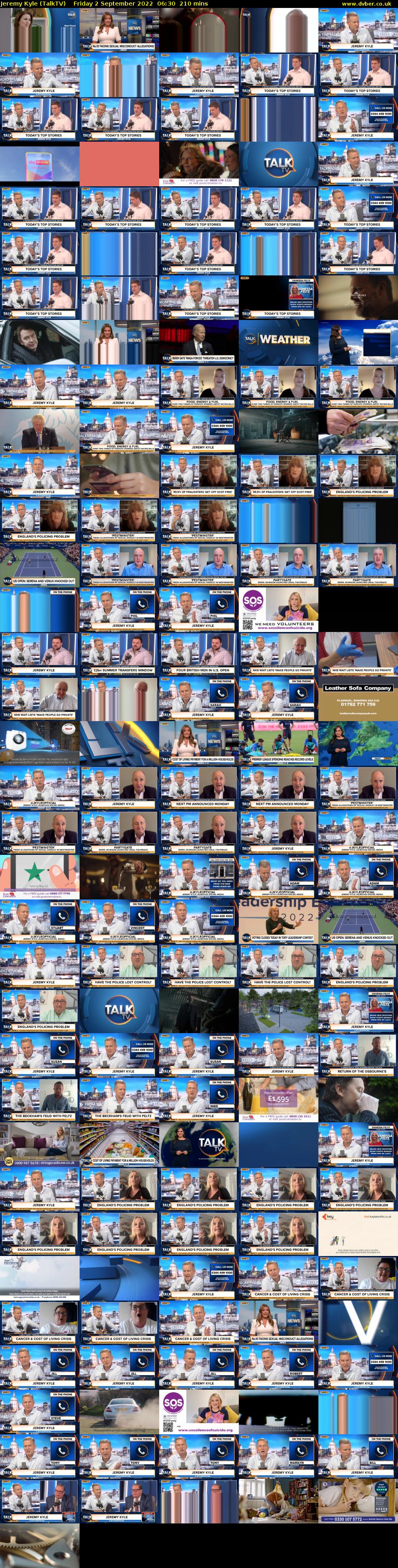 Jeremy Kyle (TalkTV) Friday 2 September 2022 06:30 - 10:00