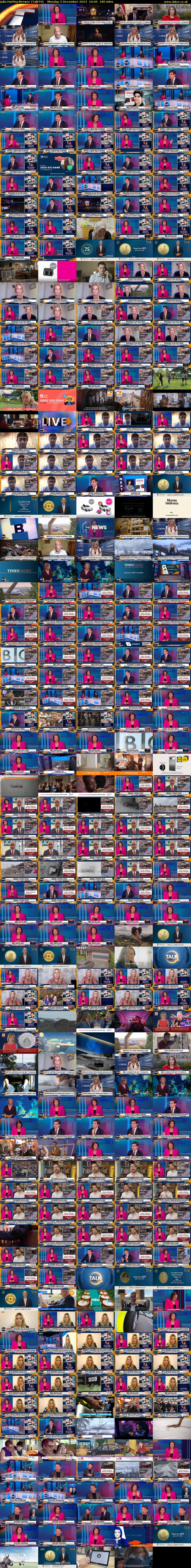 Julia Hartley-Brewer (TalkTV) Monday 4 December 2023 10:00 - 13:00