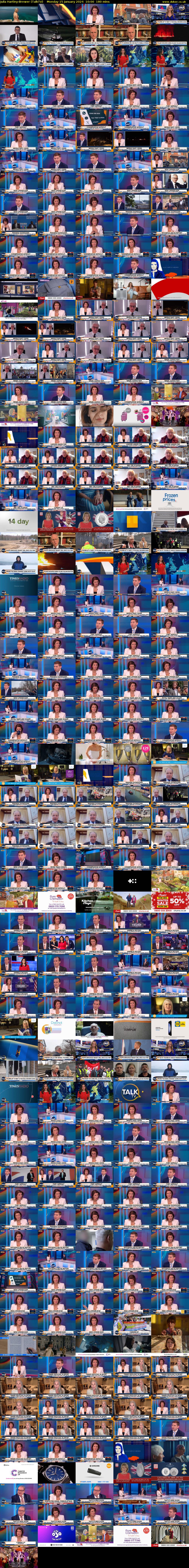 Julia Hartley-Brewer (TalkTV) Monday 15 January 2024 10:00 - 13:00