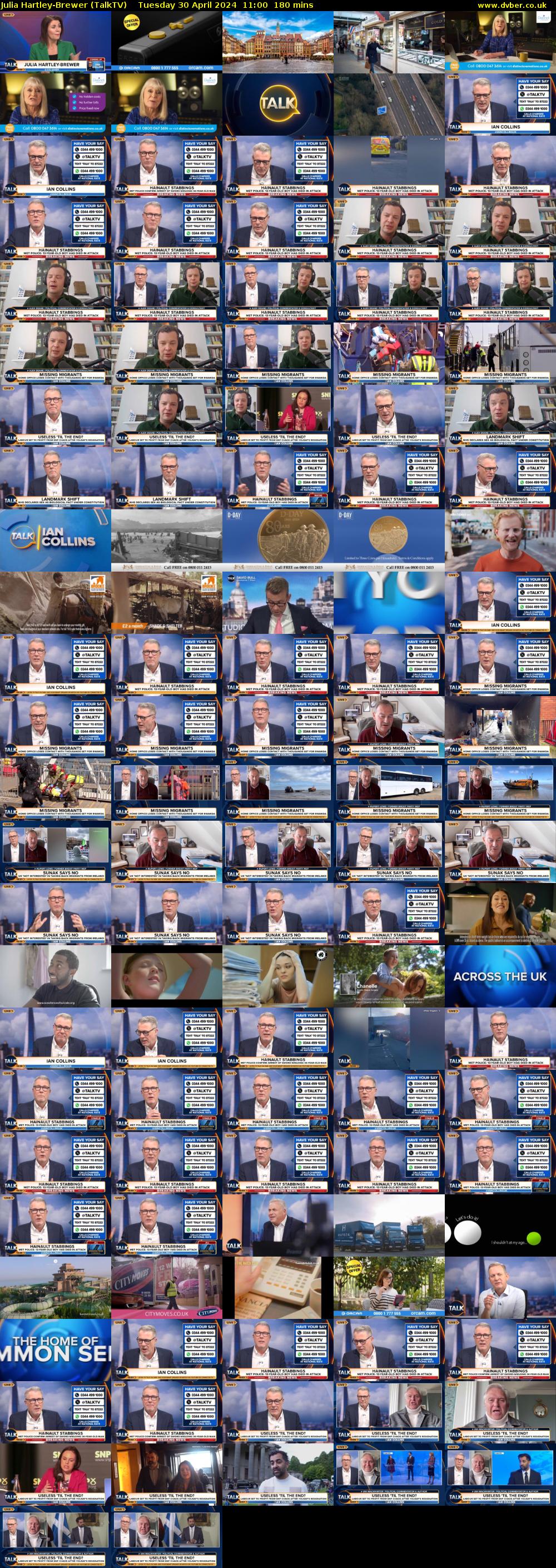 Julia Hartley-Brewer (TalkTV) Tuesday 30 April 2024 11:00 - 14:00