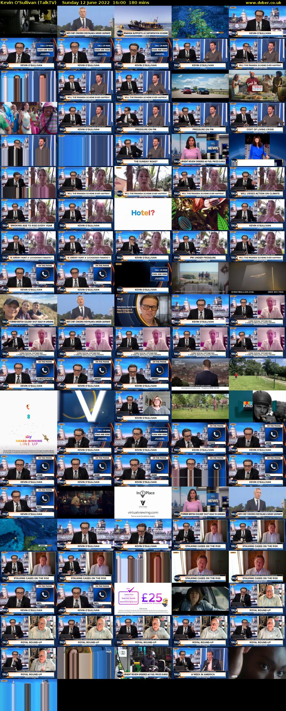 Kevin O'Sullivan (TalkTV) Sunday 12 June 2022 16:00 - 19:00
