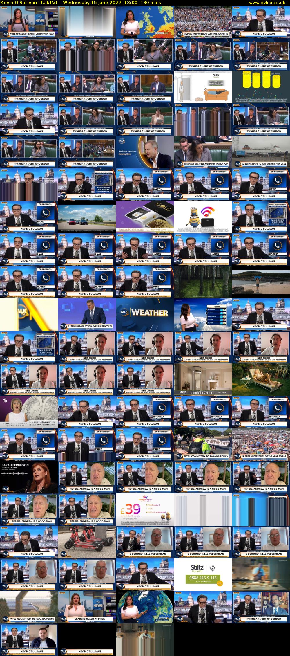 Kevin O'Sullivan (TalkTV) Wednesday 15 June 2022 13:00 - 16:00