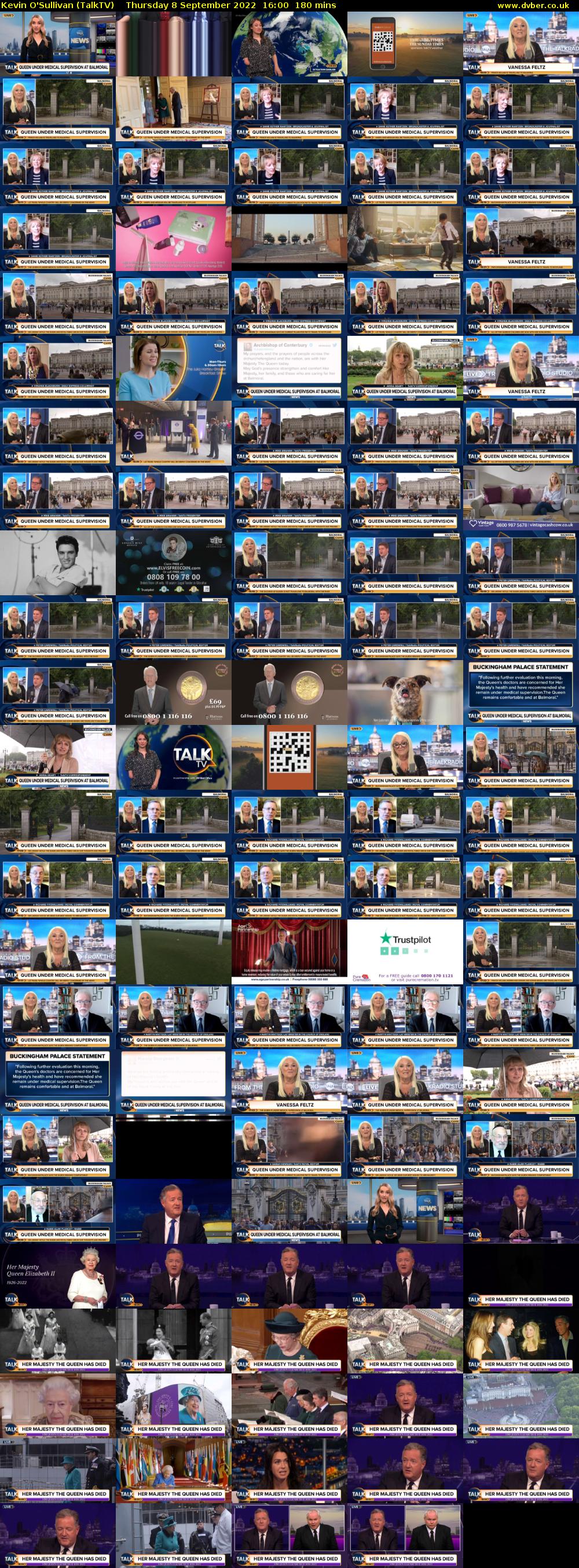 Kevin O'Sullivan (TalkTV) Thursday 8 September 2022 16:00 - 19:00