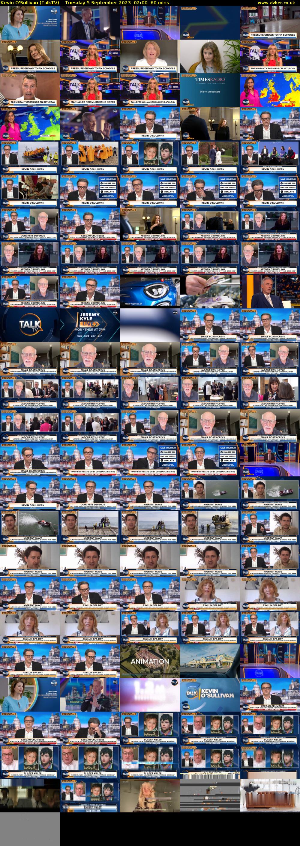 Kevin O'Sullivan (TalkTV) Tuesday 5 September 2023 02:00 - 03:00
