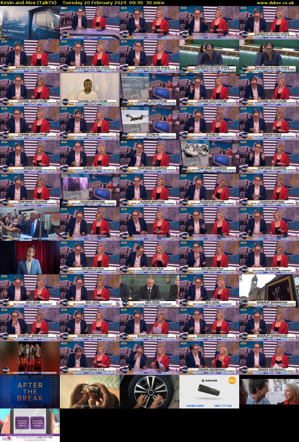 Kevin and Alex (TalkTV) Tuesday 20 February 2024 09:30 - 10:00