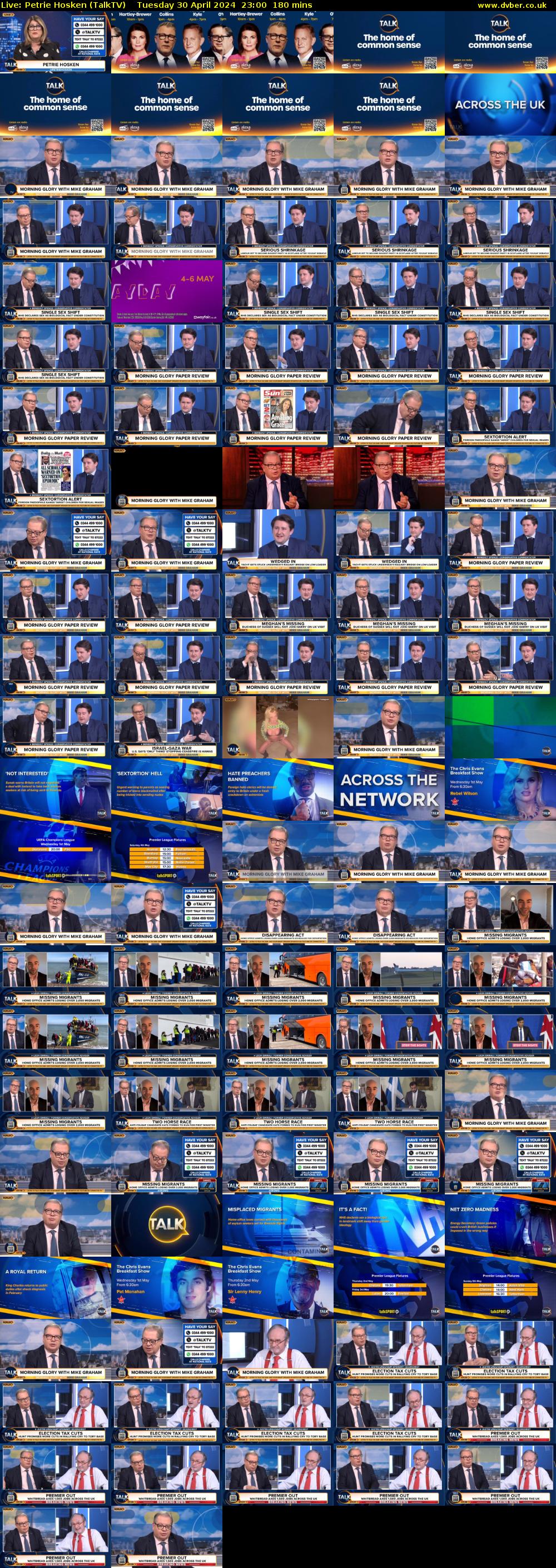 Live: Petrie Hosken (TalkTV) Tuesday 30 April 2024 23:00 - 02:00