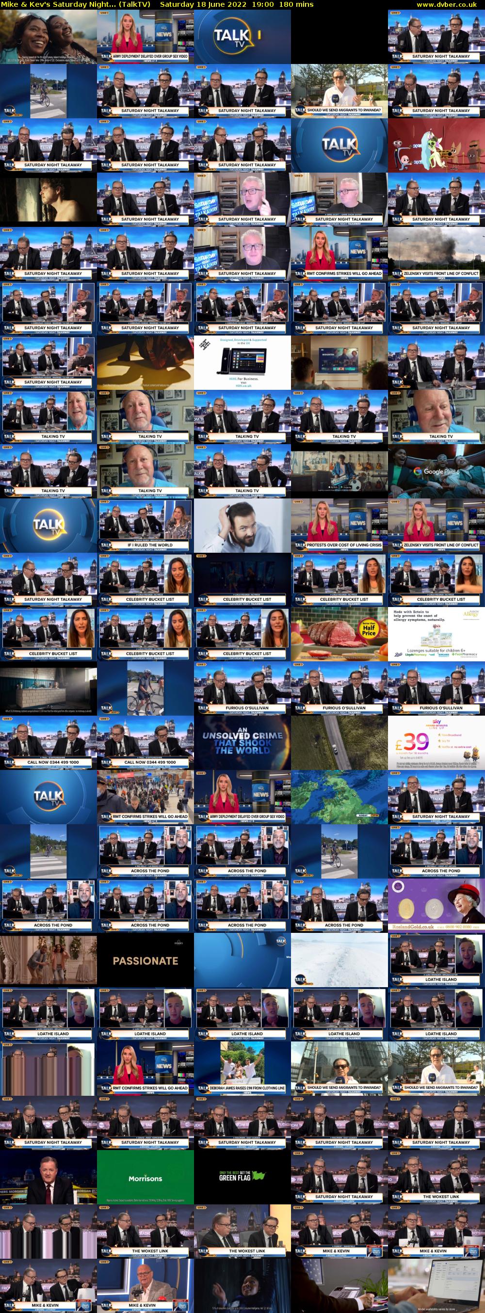 Mike & Kev's Saturday Night... (TalkTV) Saturday 18 June 2022 19:00 - 22:00