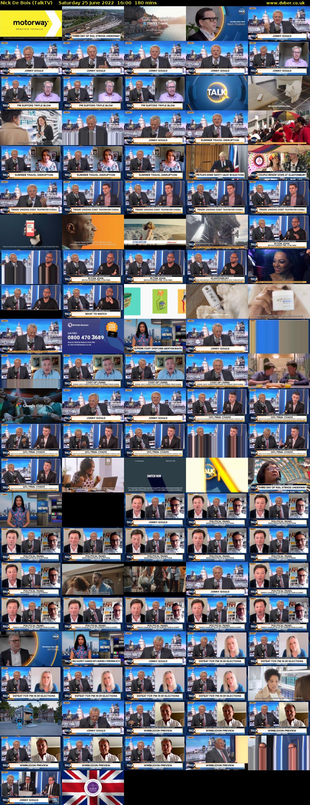 Nick De Bois (TalkTV) Saturday 25 June 2022 16:00 - 19:00
