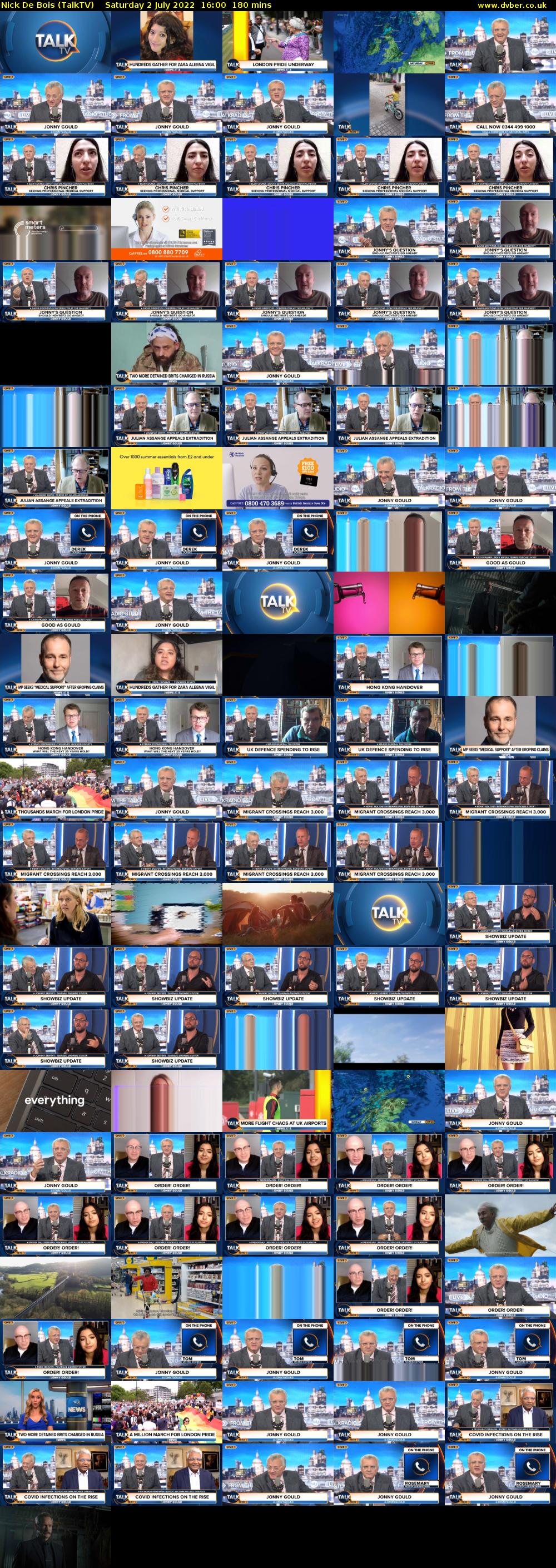 Nick De Bois (TalkTV) Saturday 2 July 2022 16:00 - 19:00