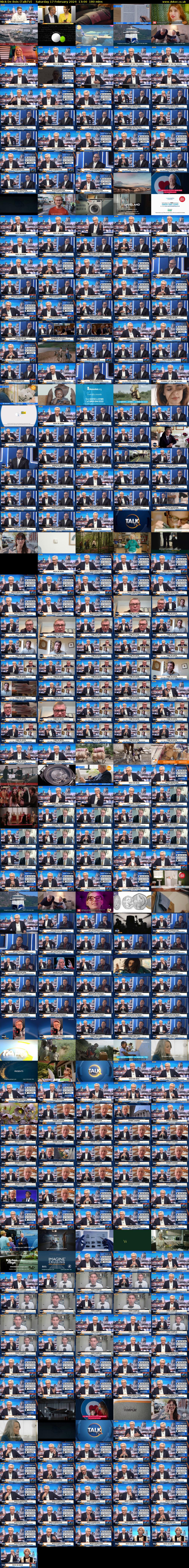 Nick De Bois (TalkTV) Saturday 17 February 2024 13:00 - 16:00