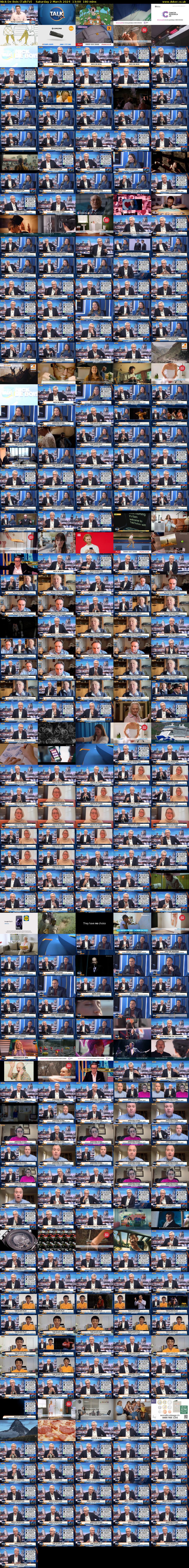 Nick De Bois (TalkTV) Saturday 2 March 2024 13:00 - 16:00