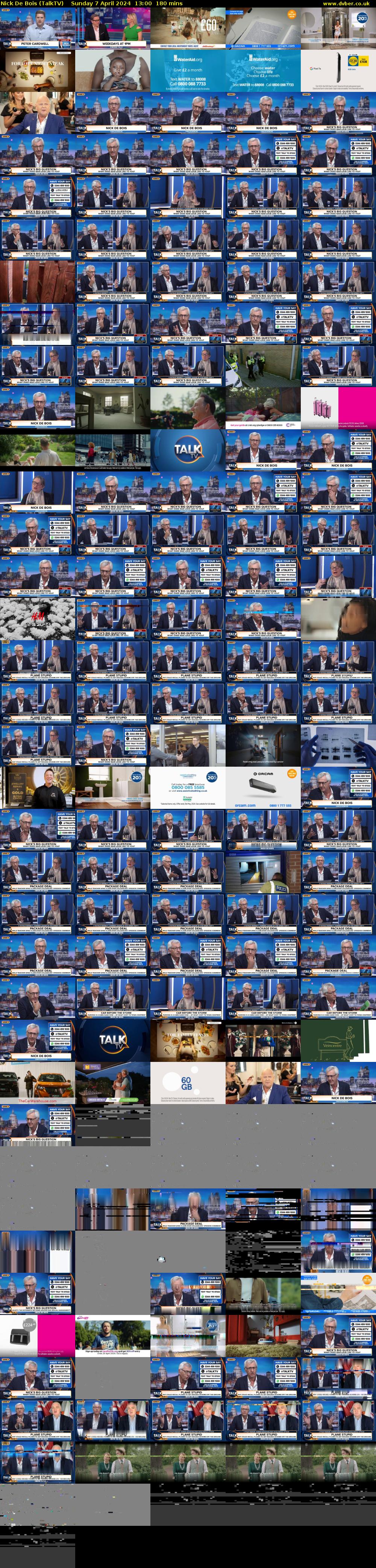 Nick De Bois (TalkTV) Sunday 7 April 2024 13:00 - 16:00