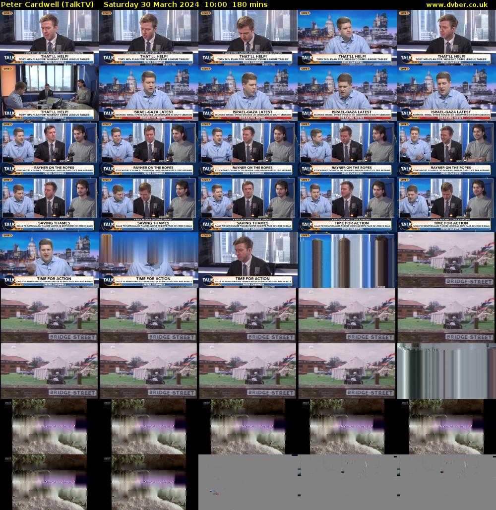 Peter Cardwell (TalkTV) Saturday 30 March 2024 10:00 - 13:00