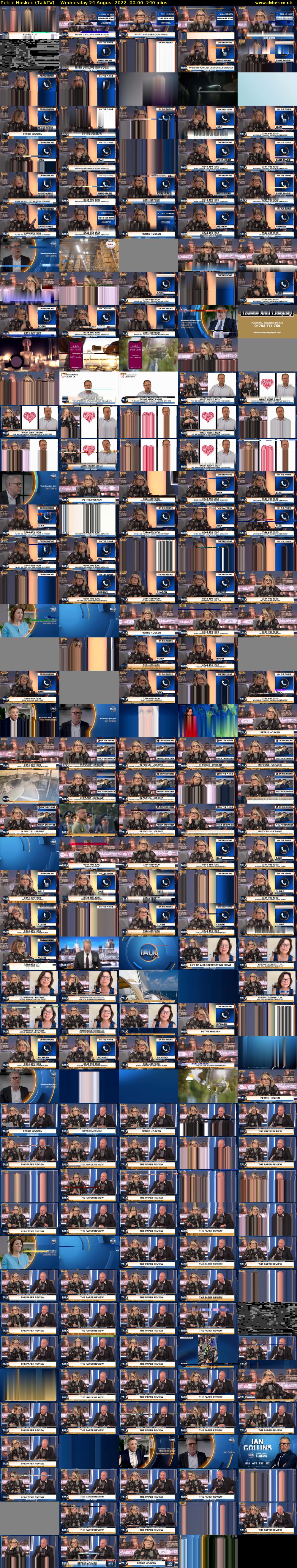 Petrie Hosken (TalkTV) Wednesday 24 August 2022 00:00 - 04:00