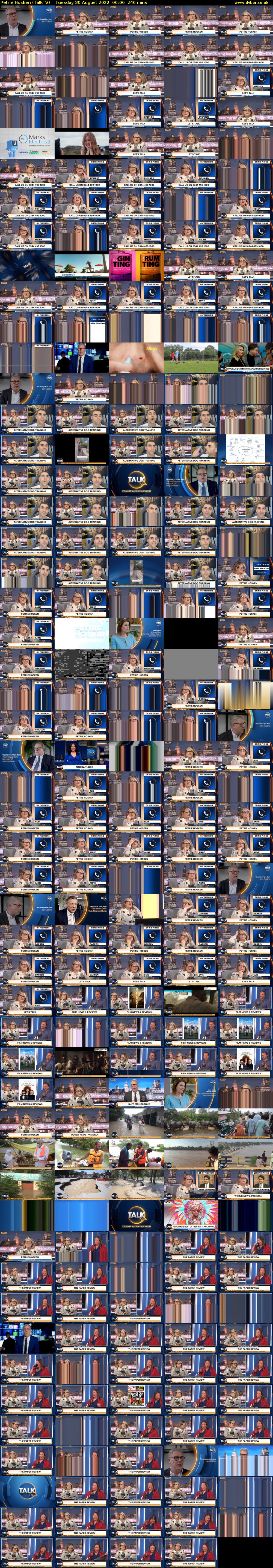 Petrie Hosken (TalkTV) Tuesday 30 August 2022 00:00 - 04:00