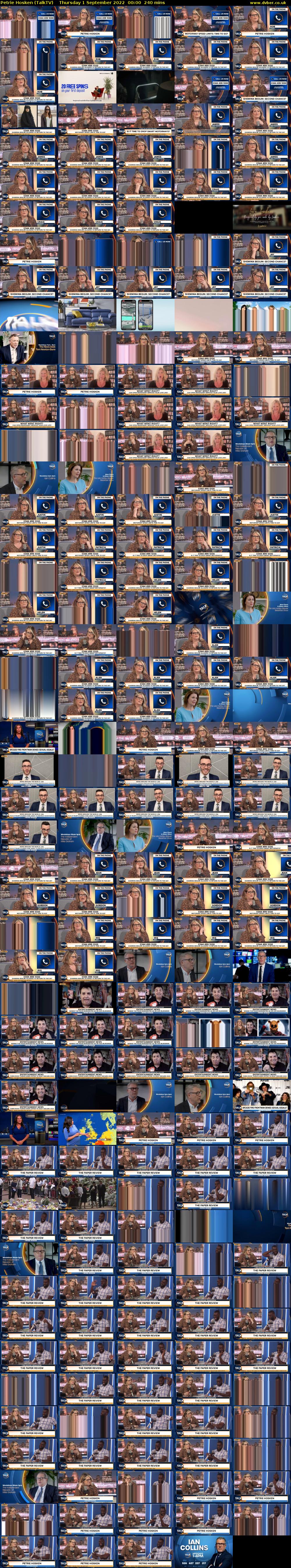 Petrie Hosken (TalkTV) Thursday 1 September 2022 00:00 - 04:00