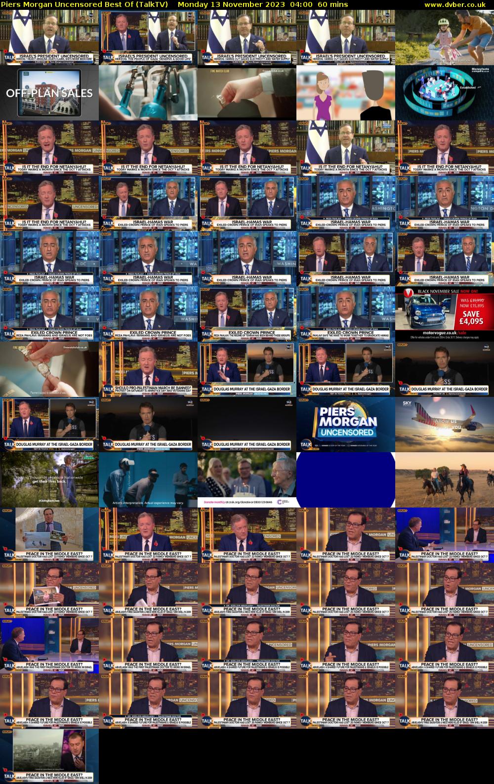 Piers Morgan Uncensored Best Of (TalkTV) Monday 13 November 2023 04:00 - 05:00