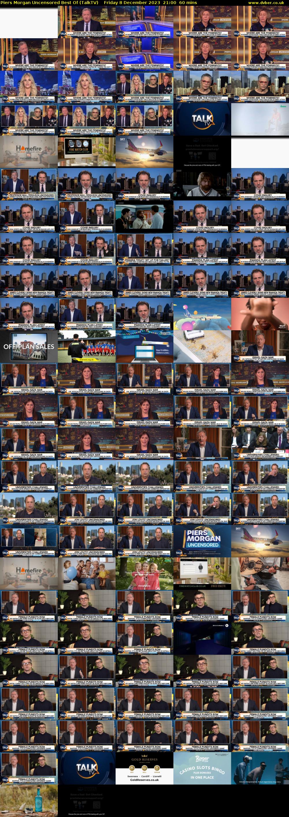 Piers Morgan Uncensored Best Of (TalkTV) Friday 8 December 2023 21:00 - 22:00