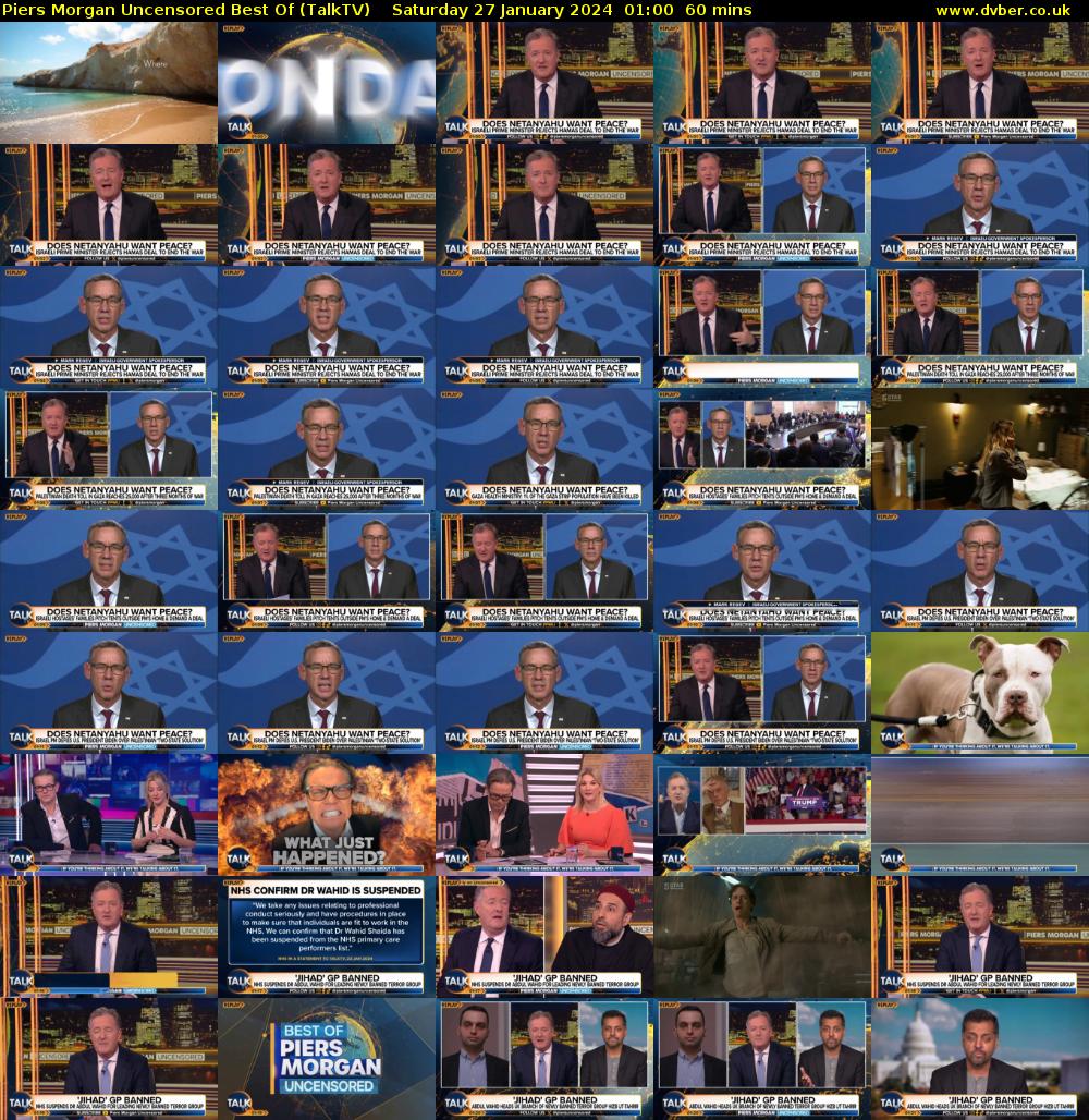 Piers Morgan Uncensored Best Of (TalkTV) Saturday 27 January 2024 01:00 - 02:00