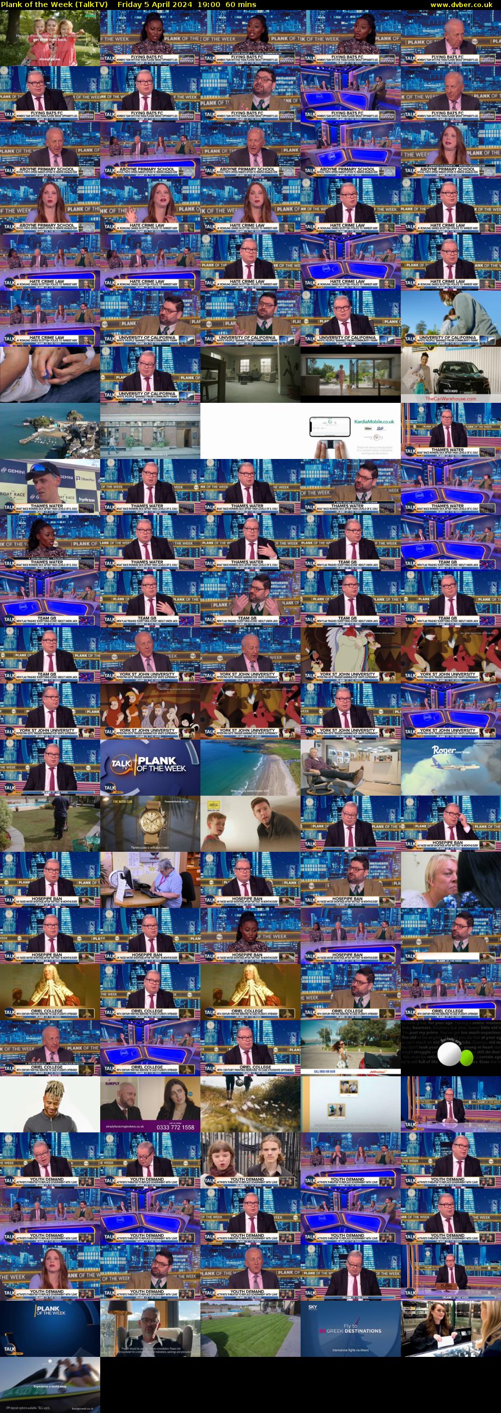 Plank of the Week (TalkTV) Friday 5 April 2024 19:00 - 20:00