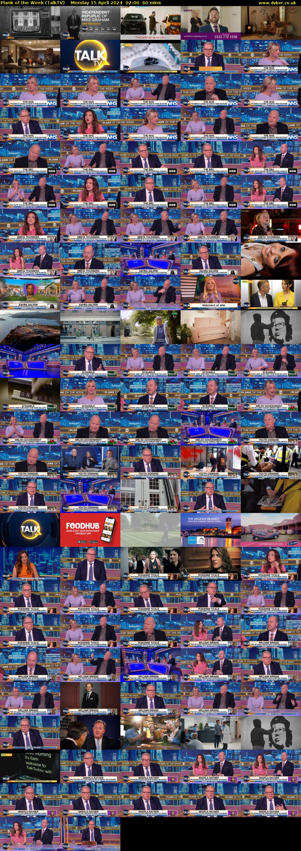 Plank of the Week (TalkTV) Monday 15 April 2024 02:00 - 03:00