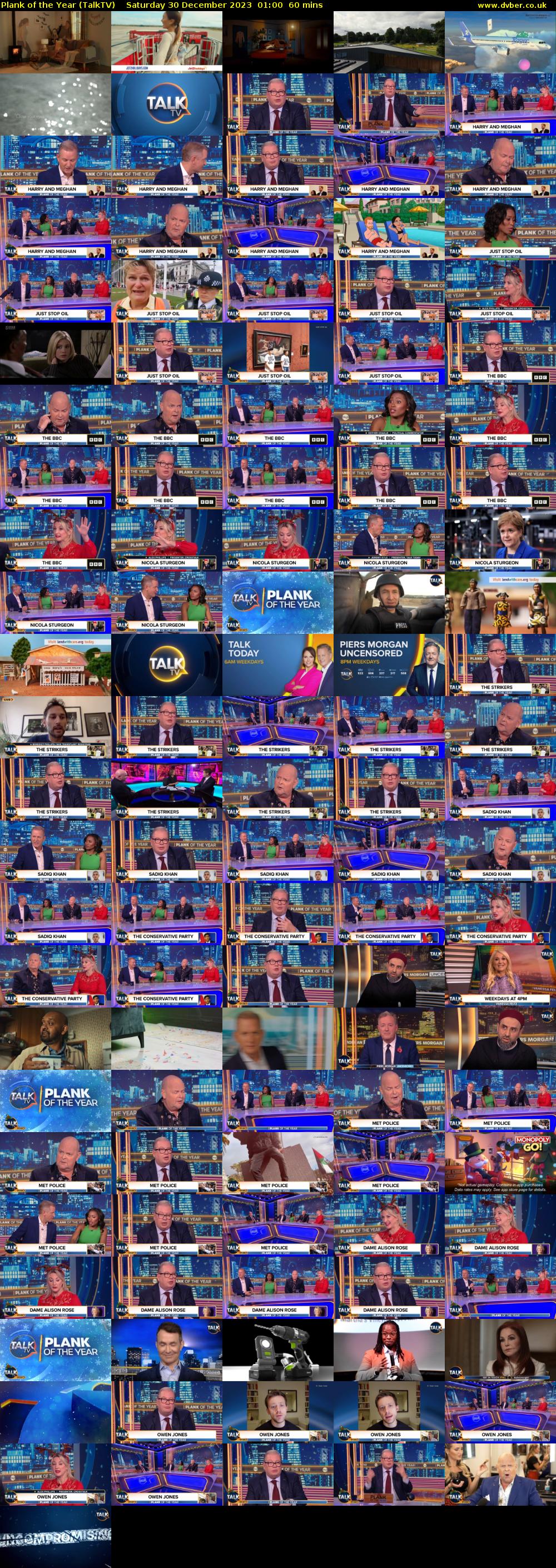 Plank of the Year (TalkTV) Saturday 30 December 2023 01:00 - 02:00