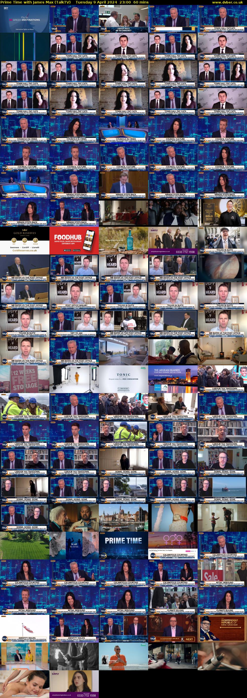 Prime Time with James Max (TalkTV) Tuesday 9 April 2024 23:00 - 00:00