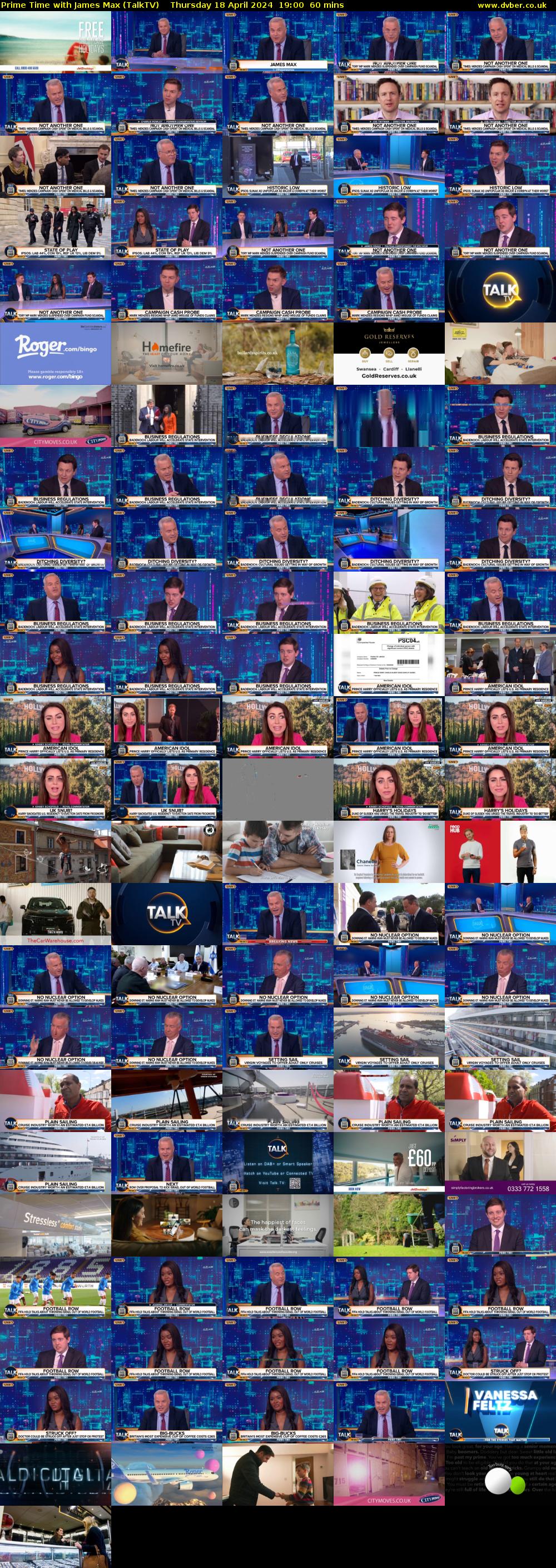 Prime Time with James Max (TalkTV) Thursday 18 April 2024 19:00 - 20:00