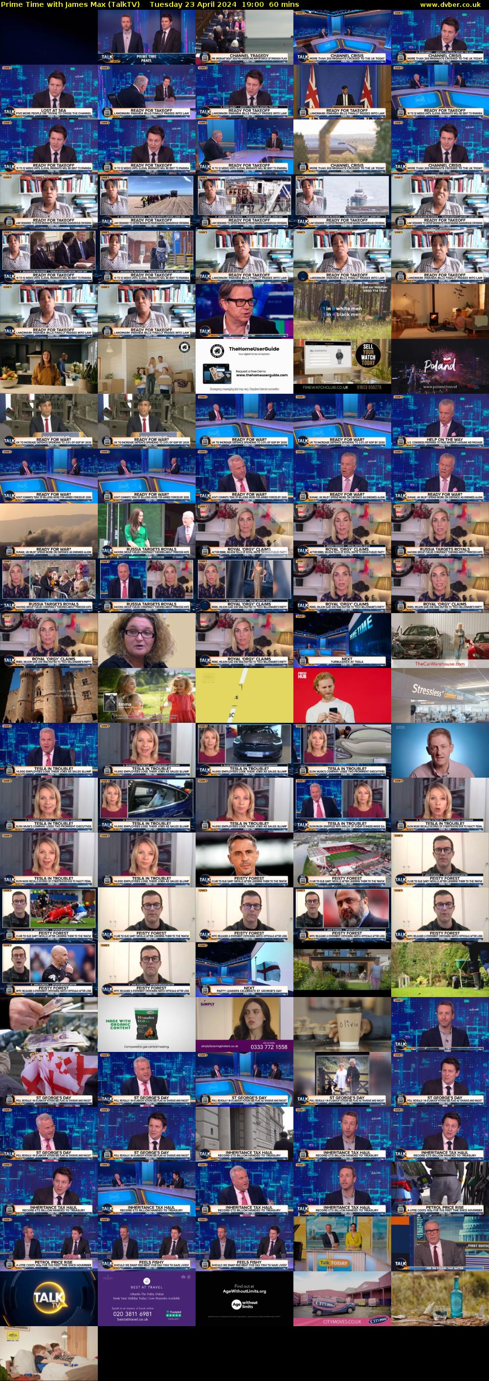 Prime Time with James Max (TalkTV) Tuesday 23 April 2024 19:00 - 20:00
