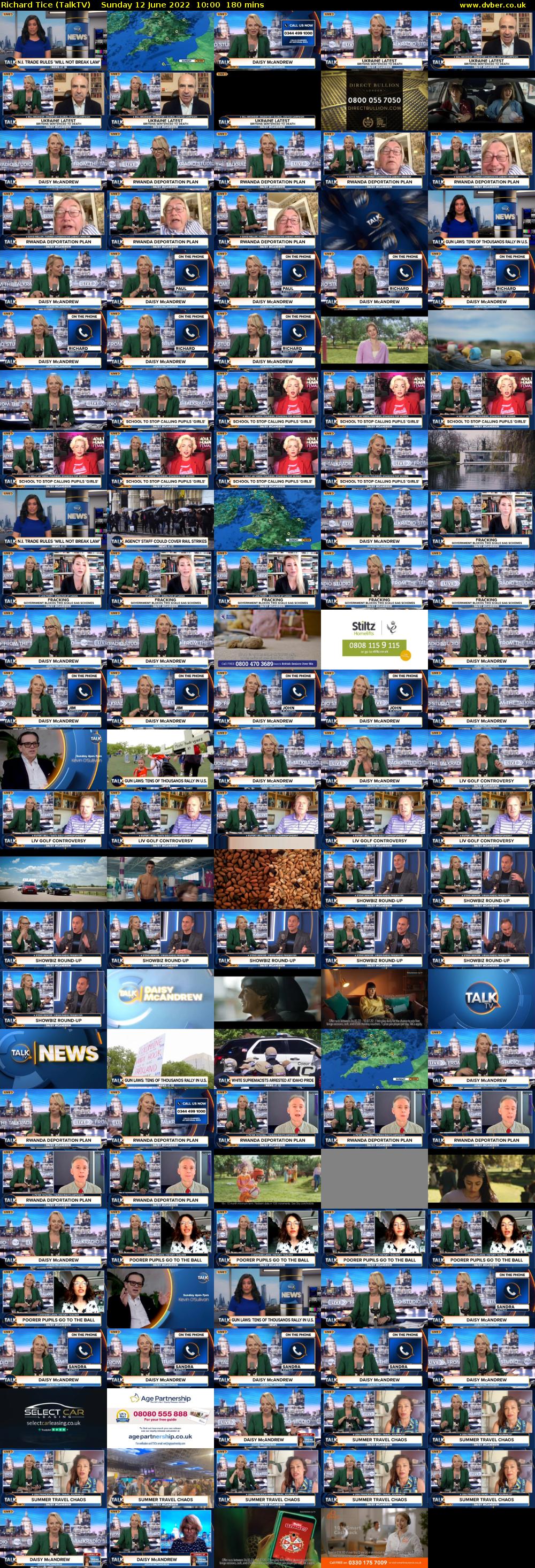 Richard Tice (TalkTV) Sunday 12 June 2022 10:00 - 13:00