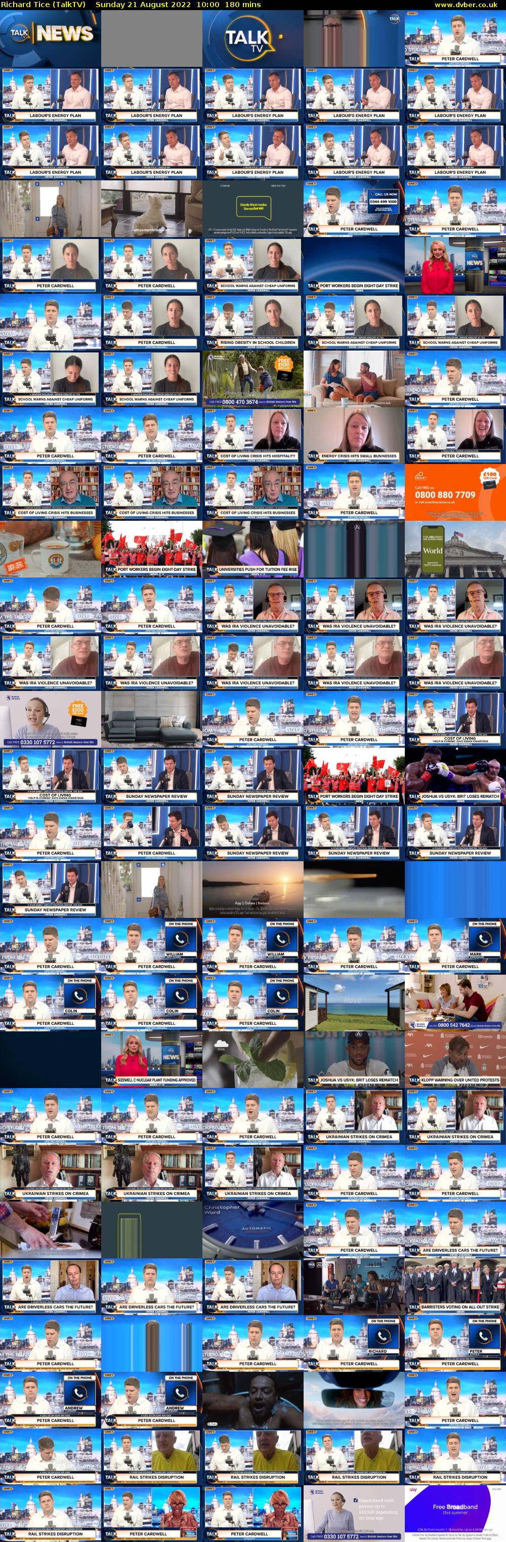 Richard Tice (TalkTV) Sunday 21 August 2022 10:00 - 13:00