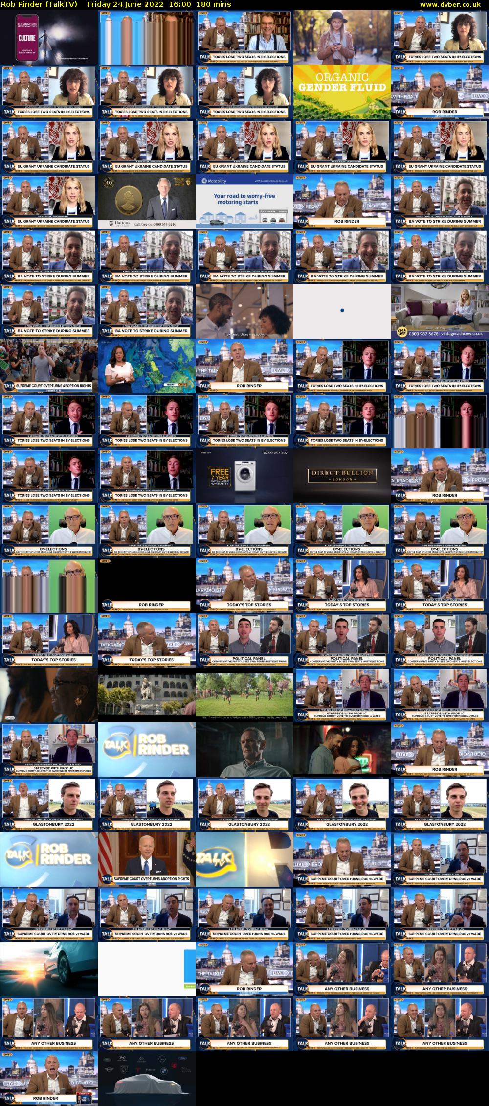 Rob Rinder (TalkTV) Friday 24 June 2022 16:00 - 19:00