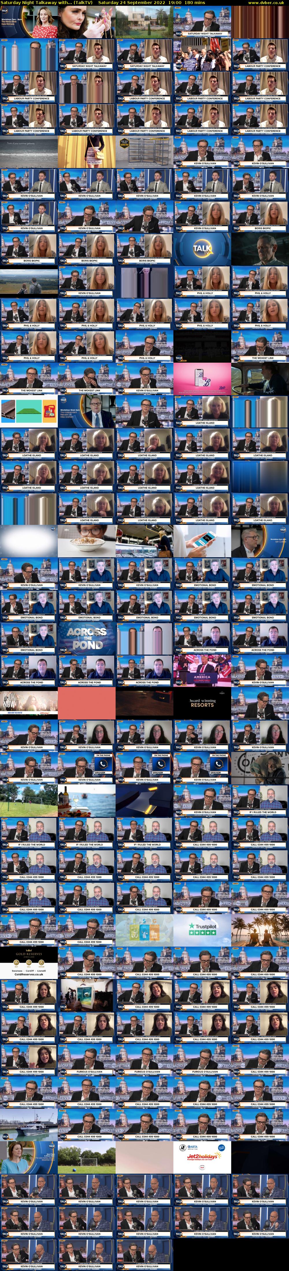 Saturday Night Talkaway with... (TalkTV) Saturday 24 September 2022 19:00 - 22:00