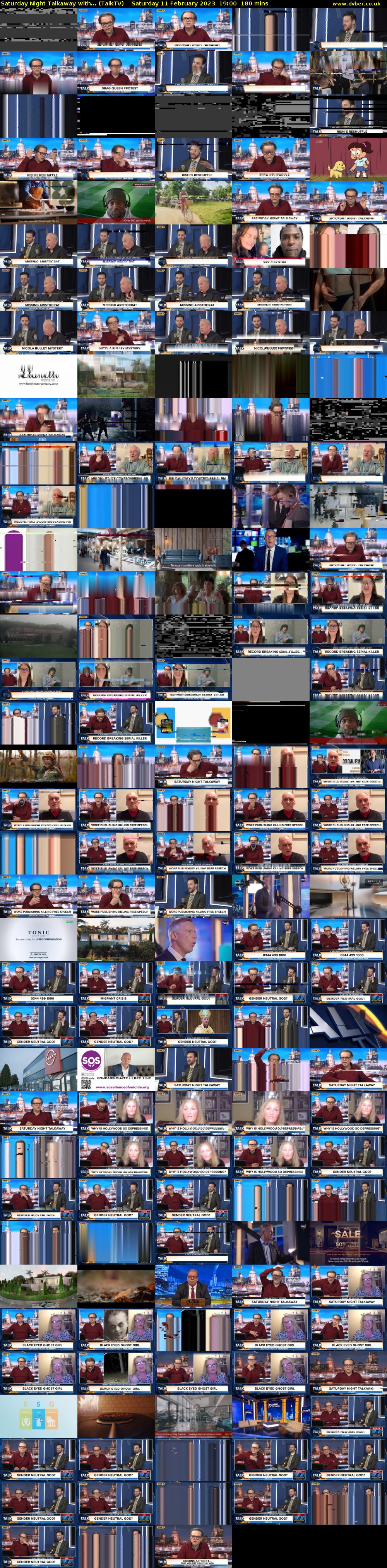 Saturday Night Talkaway with... (TalkTV) Saturday 11 February 2023 19:00 - 22:00