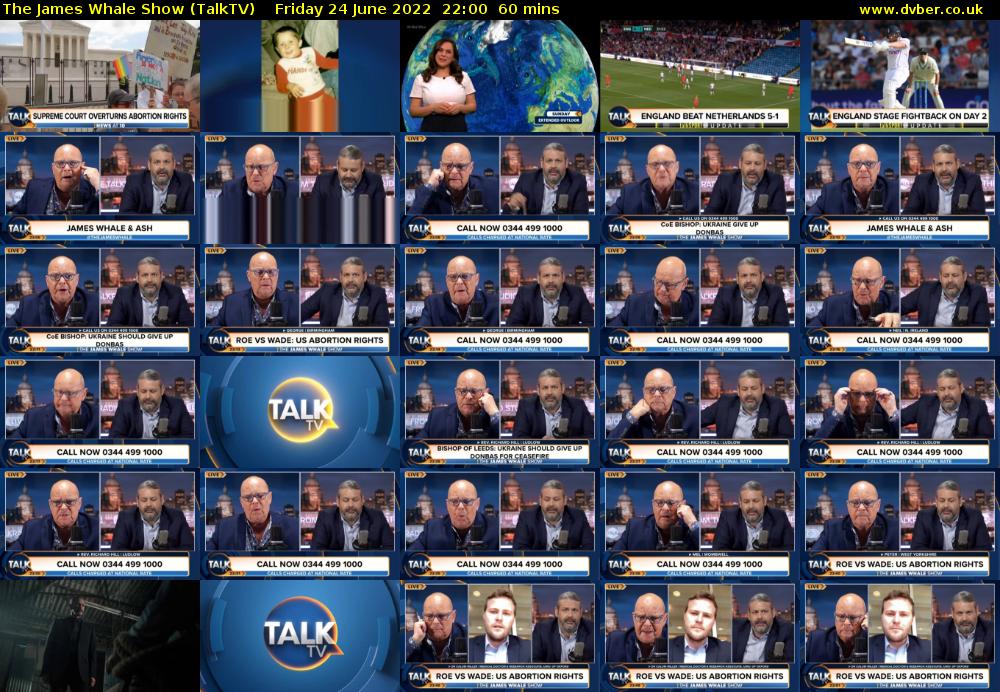 The James Whale Show (TalkTV) Friday 24 June 2022 22:00 - 23:00