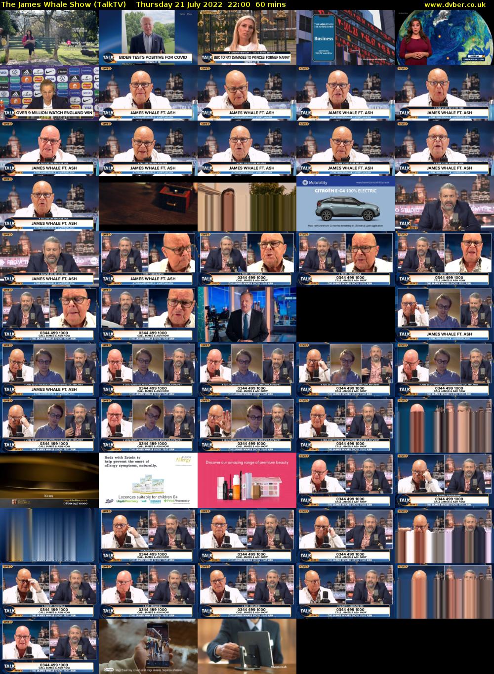 The James Whale Show (TalkTV) Thursday 21 July 2022 22:00 - 23:00