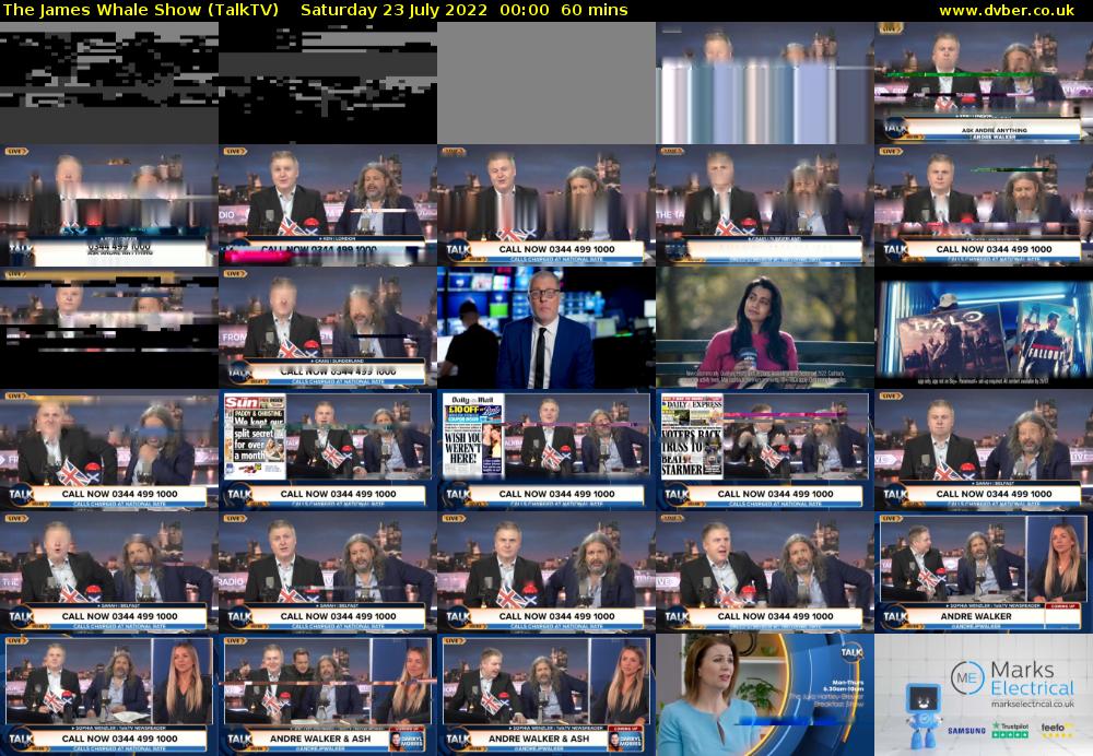 The James Whale Show (TalkTV) Saturday 23 July 2022 00:00 - 01:00