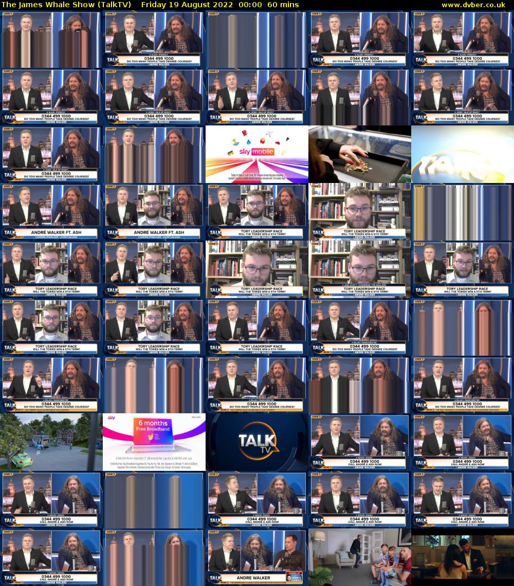 The James Whale Show (TalkTV) Friday 19 August 2022 00:00 - 01:00