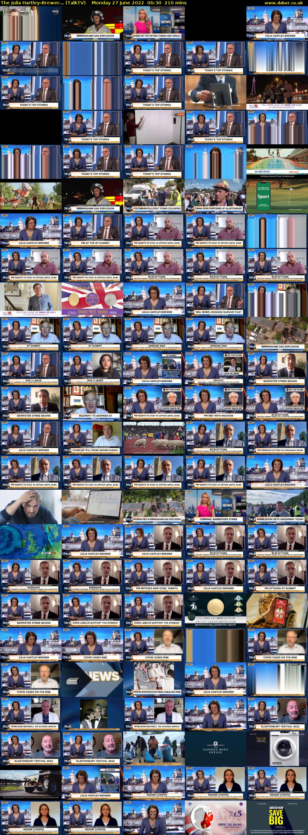 The Julia Hartley-Brewer... (TalkTV) Monday 27 June 2022 06:30 - 10:00