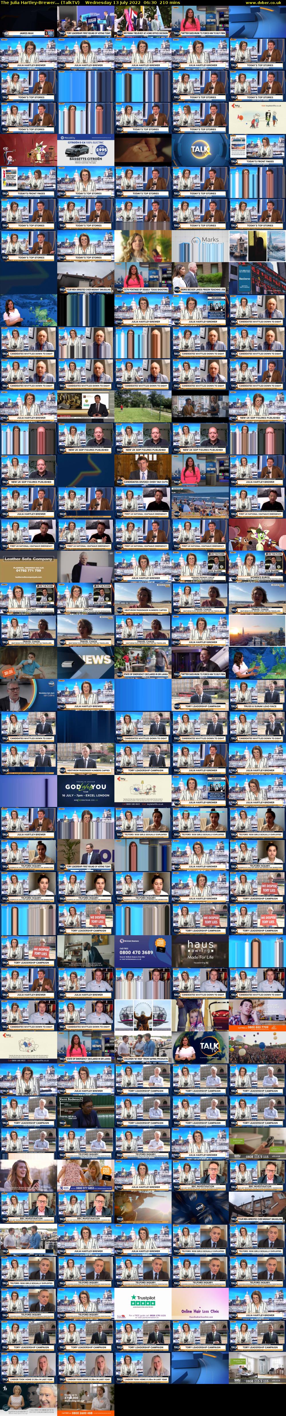 The Julia Hartley-Brewer... (TalkTV) Wednesday 13 July 2022 06:30 - 10:00