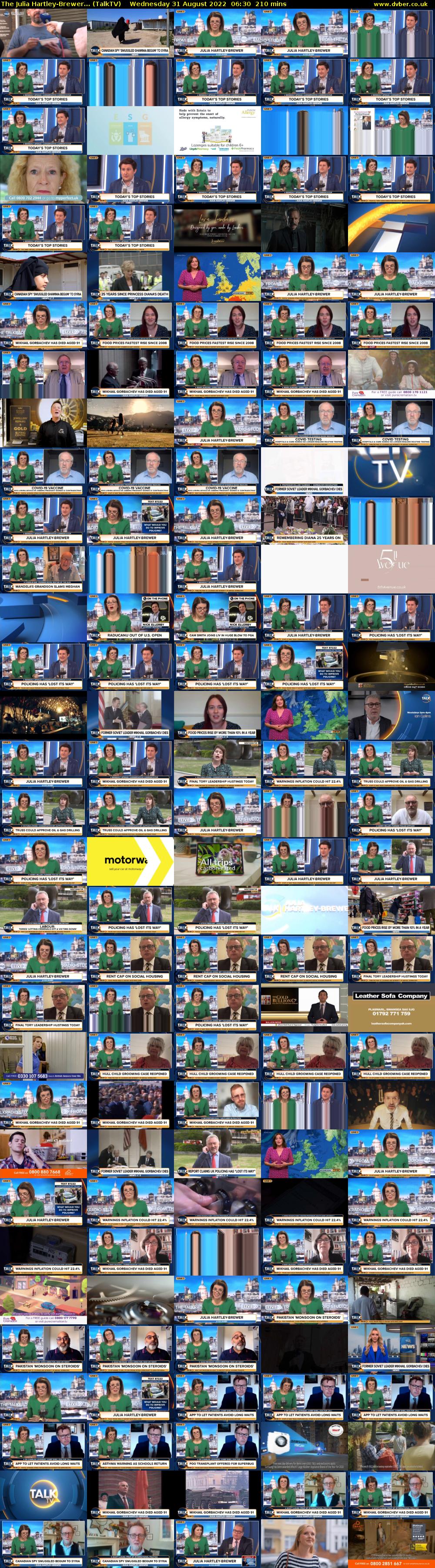 The Julia Hartley-Brewer... (TalkTV) Wednesday 31 August 2022 06:30 - 10:00