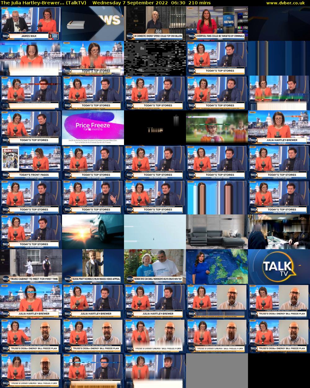 The Julia Hartley-Brewer... (TalkTV) Wednesday 7 September 2022 06:30 - 10:00