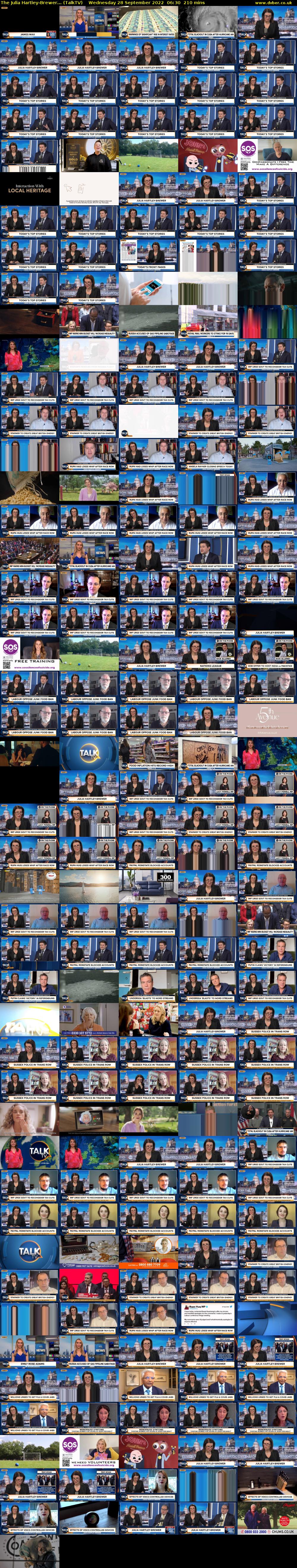 The Julia Hartley-Brewer... (TalkTV) Wednesday 28 September 2022 06:30 - 10:00