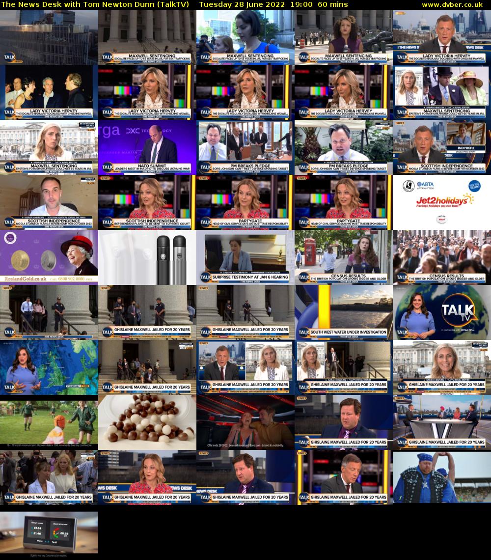 The News Desk with Tom Newton Dunn (TalkTV) Tuesday 28 June 2022 19:00 - 20:00