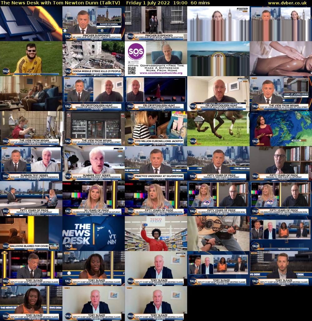 The News Desk with Tom Newton Dunn (TalkTV) Friday 1 July 2022 19:00 - 20:00