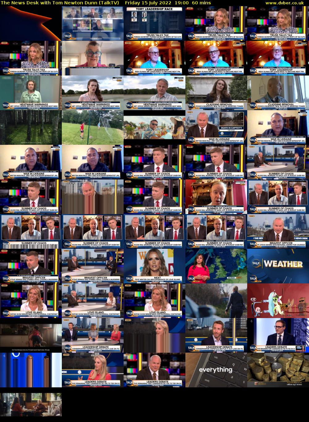 The News Desk with Tom Newton Dunn (TalkTV) Friday 15 July 2022 19:00 - 20:00