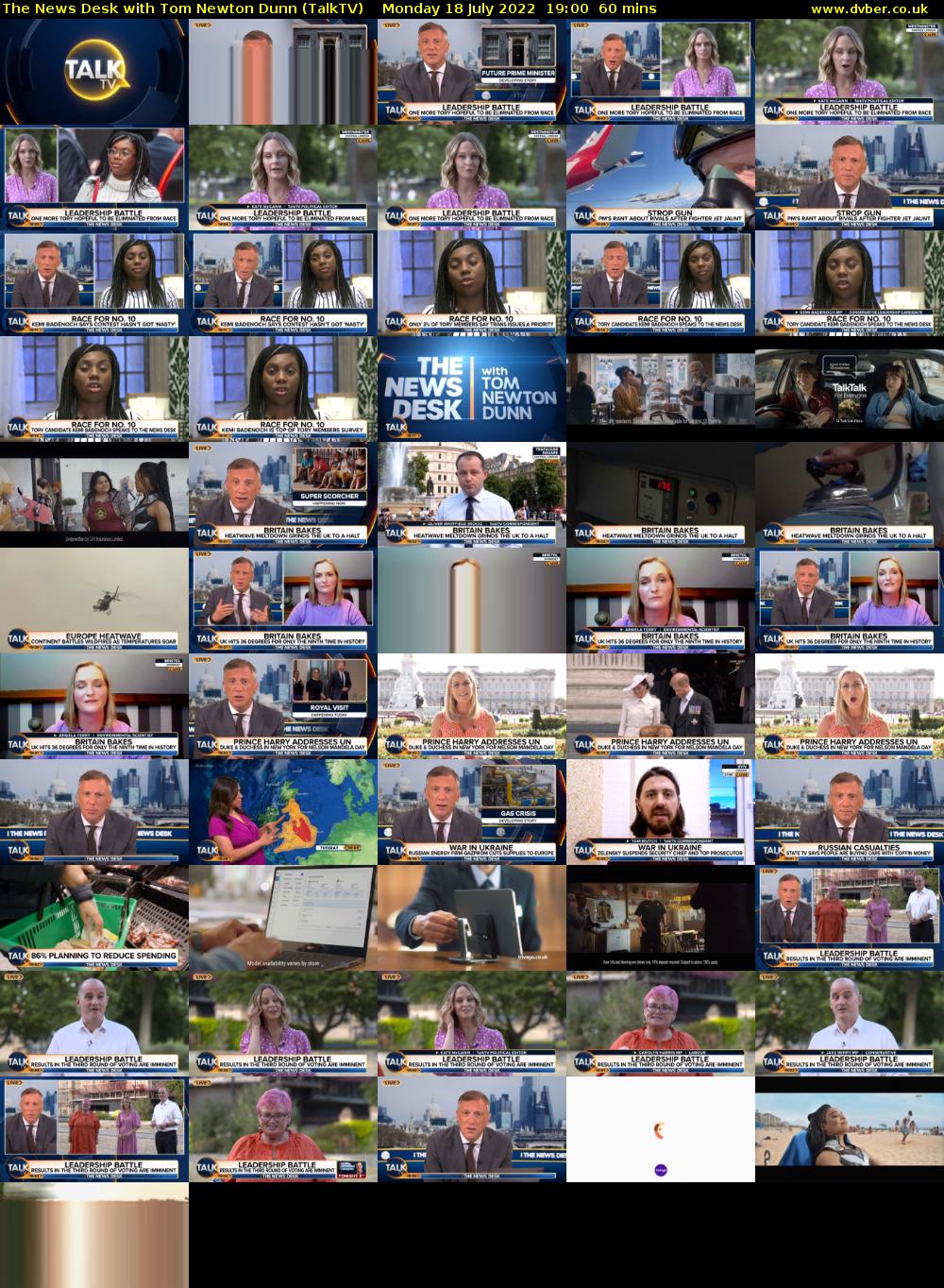 The News Desk with Tom Newton Dunn (TalkTV) Monday 18 July 2022 19:00 - 20:00