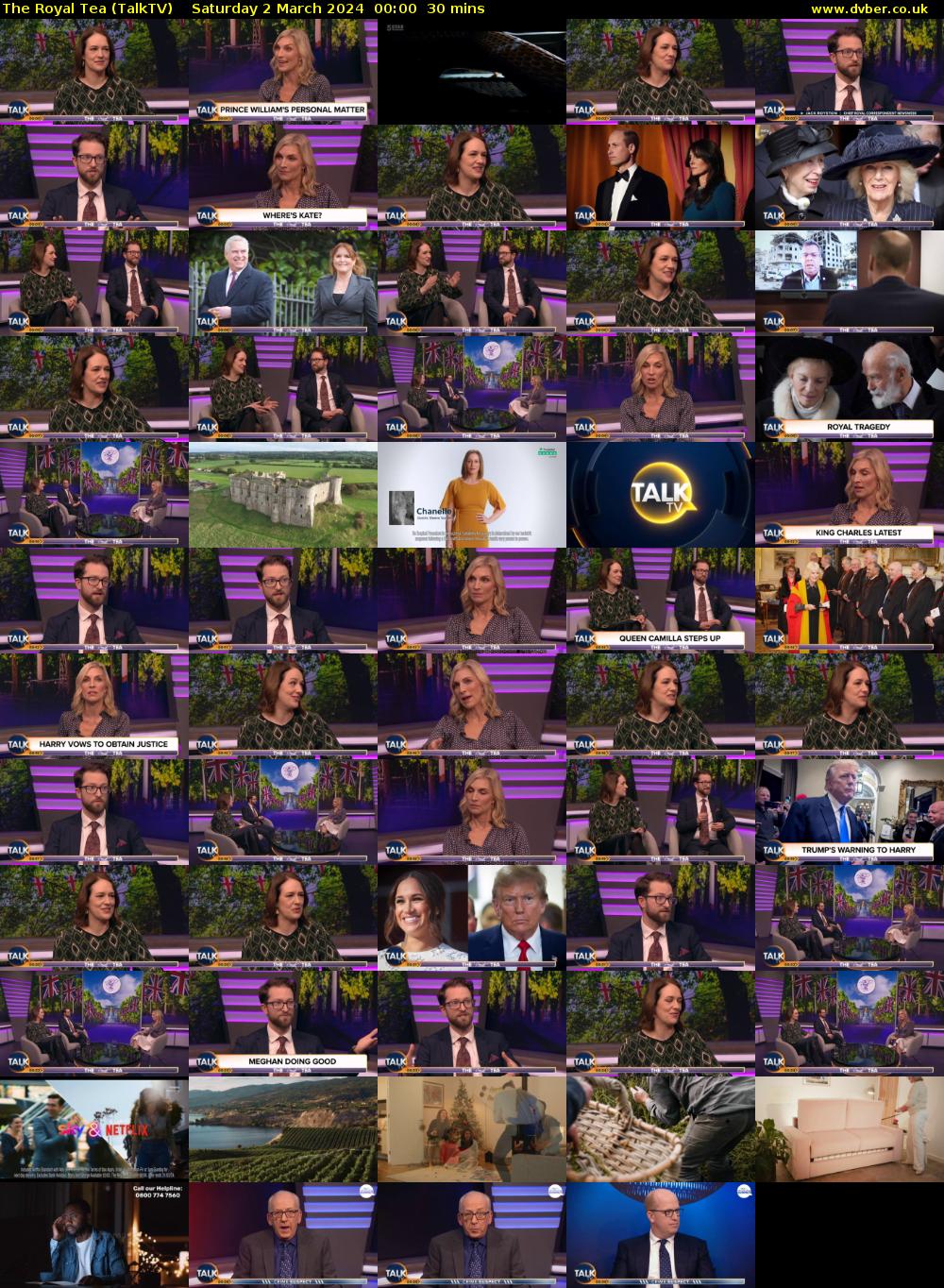 The Royal Tea (TalkTV) Saturday 2 March 2024 00:00 - 00:30