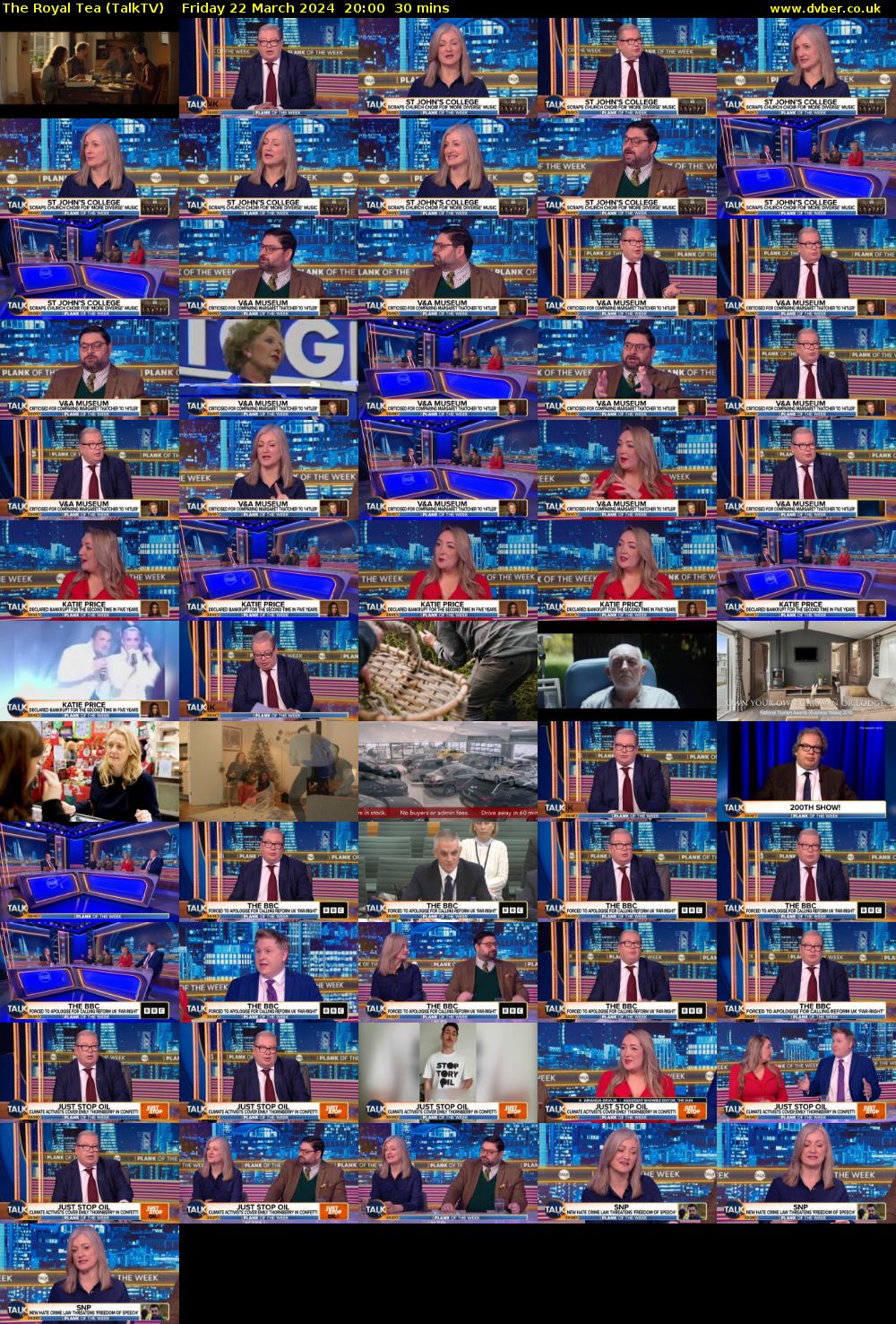 The Royal Tea (TalkTV) Friday 22 March 2024 20:00 - 20:30