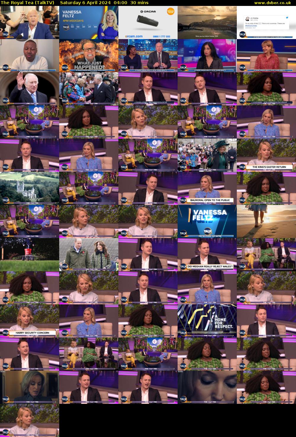 The Royal Tea (TalkTV) Saturday 6 April 2024 04:00 - 04:30